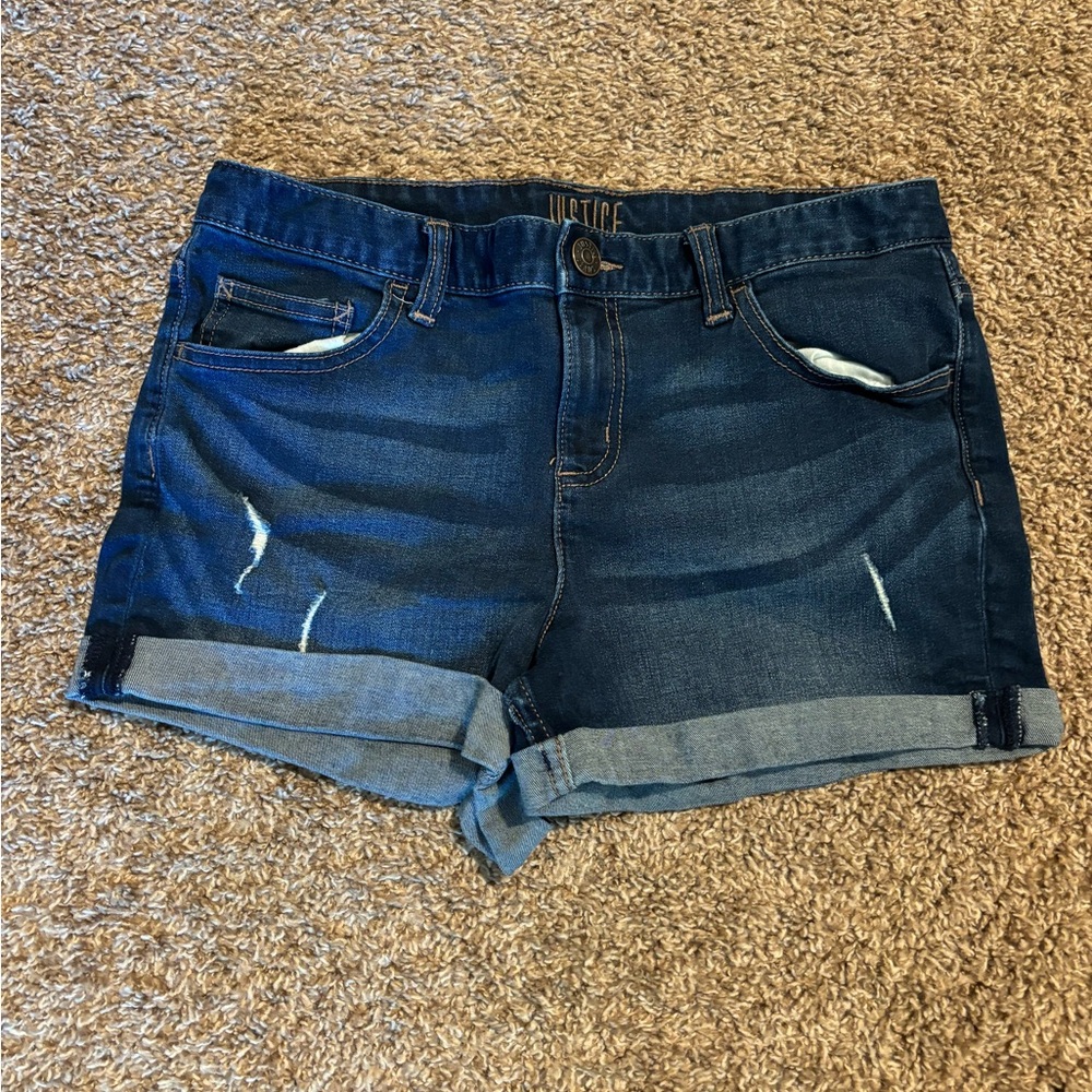 Girl’s Justice Dark Denim Shorts Size 16P